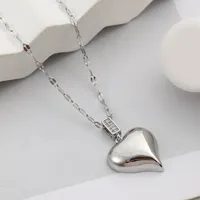 304 Stainless Steel Copper Heart Shape Pendant Necklace main image 4