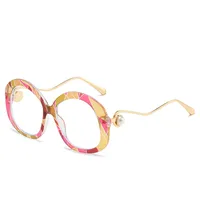 Vacation Classic Style Streetwear Geometric Pc Round Frame Full Frame Glasses main image 3