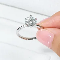 925 Sterling Silver Moissanite Geometric Rings main image 4