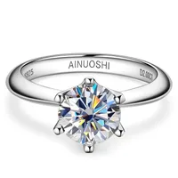 925 Sterling Silver Moissanite Geometric Rings main image 1