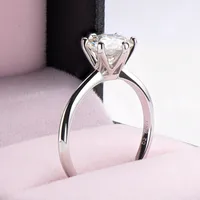925 Sterling Silver Moissanite Geometric Rings main image 3