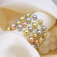 Copper 18K Gold Plated Beaded Plating Round Bracelets main image 4