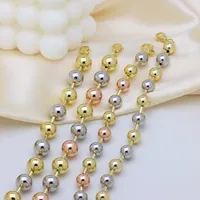 Copper 18K Gold Plated Beaded Plating Round Bracelets main image 6