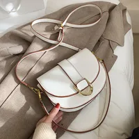 Women's Small Pu Leather Solid Color Streetwear Shell Magnetic Buckle Shoulder Bag Crossbody Bag main image 3