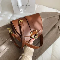Women's Small Pu Leather Solid Color Streetwear Shell Magnetic Buckle Shoulder Bag Crossbody Bag sku image 4