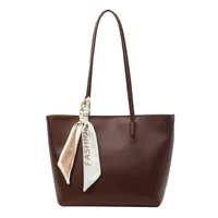 Women's Large Pu Leather Solid Color Streetwear Square Zipper Shoulder Bag Tote Bag main image 4