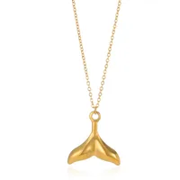 304 Stainless Steel 18K Gold Plated Starfish Shell Pendant Necklace sku image 5