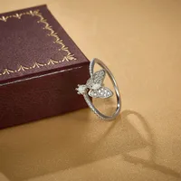 Fine Jewelry Finger Rings Ladies Butterfly 925 Sterling Silver Animal Diamond Rings Moissanite Ring main image 6