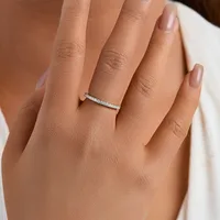925 Sterling Silver Jewelry Radiant Moissanite Eternity Ring 925 Sterling Silver Moissanite Wedding Rings For Women Men main image 6