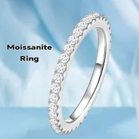925 Sterling Silver Jewelry Radiant Moissanite Eternity Ring 925 Sterling Silver Moissanite Wedding Rings For Women Men main image 4
