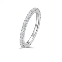 925 Sterling Silver Jewelry Radiant Moissanite Eternity Ring 925 Sterling Silver Moissanite Wedding Rings For Women Men sku image 2