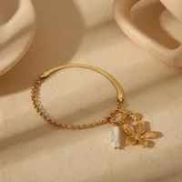 Wholesale Jewelry Vintage Style Commute Eight-pointed Stars Flower 304 Stainless Steel Shell 18K Gold Plated Inlay Jewelry Set main image 3