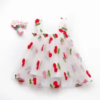 Elegant Classic Style Printing Daisy Spandex Girls Dresses main image 2