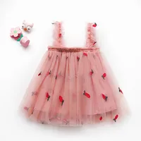 Elegant Classic Style Printing Daisy Spandex Girls Dresses main image 3