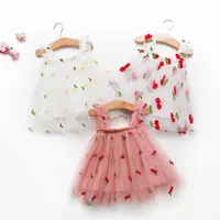 Elegant Classic Style Printing Daisy Spandex Girls Dresses main image 4