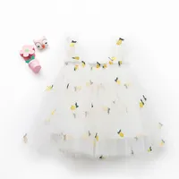 Elegant Classic Style Printing Daisy Spandex Girls Dresses main image 5