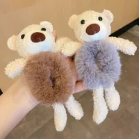 Women's Cartoon Style Cute Bear Cloth Hair Tie main image 3