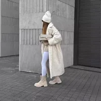 Women's Casual Elegant Solid Color Double Breasted Coat Fleece Jacket main image 3