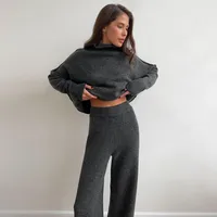 Casual Daily Women's Streetwear Solid Color Nylon Polyester Polyacrylonitrile Fiber Pleated Pants Sets Pants Sets main image 3
