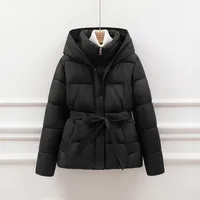 Women's Simple Style Solid Color Pocket Zipper Coat Cotton Clothes sku image 11