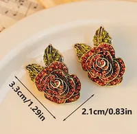 1 Pair Casual Simple Style Streetwear Flower Plating Alloy Ear Studs main image 2