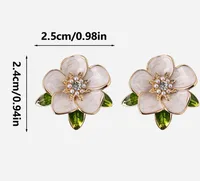 1 Pair Casual Simple Style Streetwear Flower Plating Alloy Ear Studs main image 2