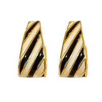 1 Pair Retro Geometric Enamel Alloy Earrings main image 5