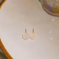 1 Pair Casual Simple Style Streetwear Geometric Plating Jade Ear Studs main image 4