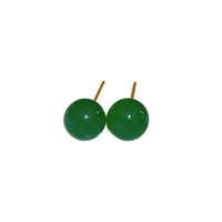 1 Pair Casual Simple Style Streetwear Geometric Plating Jade Ear Studs main image 5