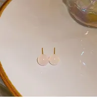 1 Pair Casual Simple Style Streetwear Geometric Plating Jade Ear Studs sku image 2