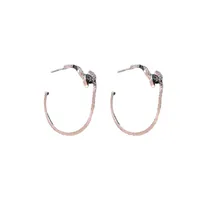 1 Pair Exaggerated Geometric Inlay Copper Zircon Earrings main image 5