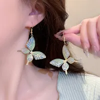 1 Pair Casual Simple Style Streetwear Butterfly Plating Copper Drop Earrings main image 1