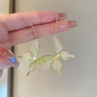 1 Pair Casual Simple Style Streetwear Butterfly Plating Copper Drop Earrings main image 2