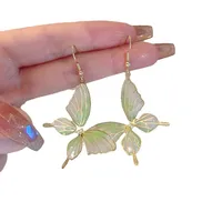 1 Pair Casual Simple Style Streetwear Butterfly Plating Copper Drop Earrings main image 5