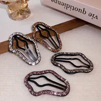 Women's Simple Style Classic Style Solid Color Alloy Inlay Zircon Hair Clip main image 1
