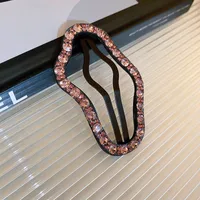 Women's Simple Style Classic Style Solid Color Alloy Inlay Zircon Hair Clip sku image 1