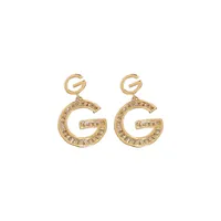 1 Pair Simple Style Classic Style Letter Inlay Copper Zircon Drop Earrings main image 5