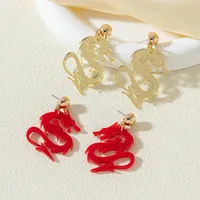1 Pair Simple Style Dragon Arylic Drop Earrings main image 3