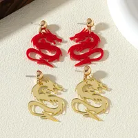 1 Pair Simple Style Dragon Arylic Drop Earrings main image 6