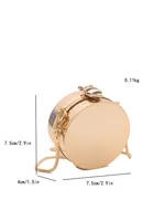 Women's Mini Arylic Solid Color Basic Classic Style Round Lock Clasp Shoulder Bag main image 2