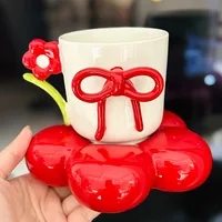 Casual Elegant Cute Flower Ceramics Water Bottles 1 Set main image 1