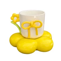 Casual Elegant Cute Flower Ceramics Water Bottles 1 Set main image 2