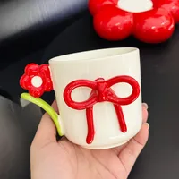 Casual Elegant Cute Flower Ceramics Water Bottles 1 Set main image 4
