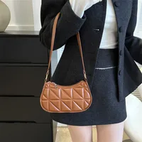 Women's Solid Color Simple Textile Shoulder Bag Women's  Spring And Autumn New All-match Underarm Bag Women's Bag New Women's Bag main image 4