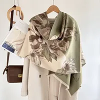 Women's Elegant Plant Imitation Cashmere Jacquard Scarf main image 1