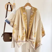 Women's Elegant Plant Imitation Cashmere Jacquard Scarf sku image 4