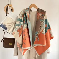 Women's Elegant Plant Imitation Cashmere Jacquard Scarf main image 3