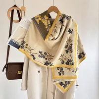 Women's Elegant Plant Imitation Cashmere Jacquard Scarf sku image 3