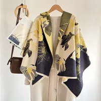 Women's Elegant Plant Imitation Cashmere Jacquard Scarf sku image 10