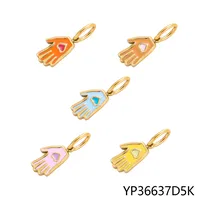 1 Piece 8*13mm 304 Stainless Steel Palm Heart Shape Pendant Jewelry Accessories main image 1